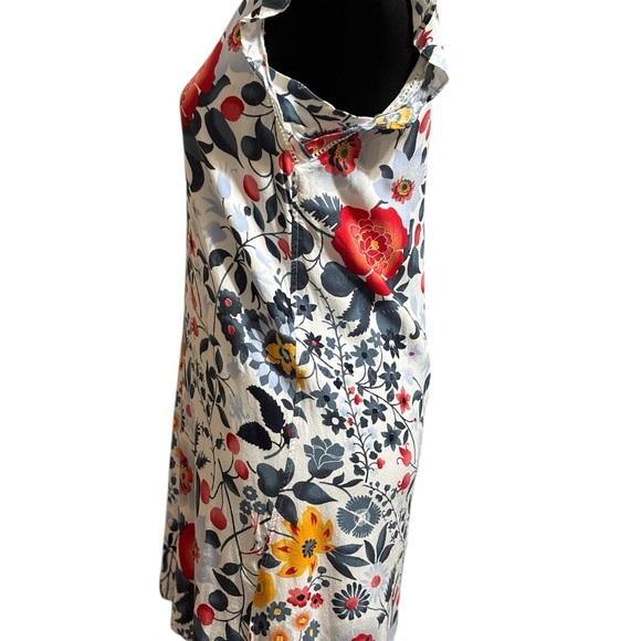 Loft Floral Shift Dress Women’s XS V-Neck Flutter Cap Sleeves Multicolor - Picture 2 of 6